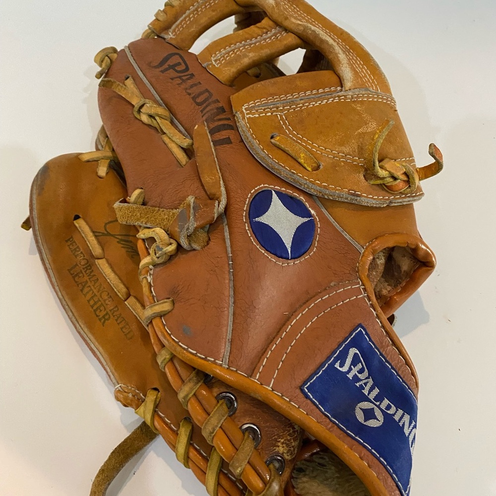 Vintage Right Handed Spaulding Leather Baseball Glove Jim Rice #42-754
